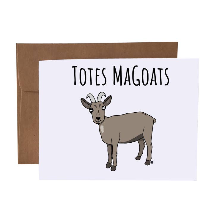 Totes Magoats Carte de vœux Chèvre pour la vente par SKP ink