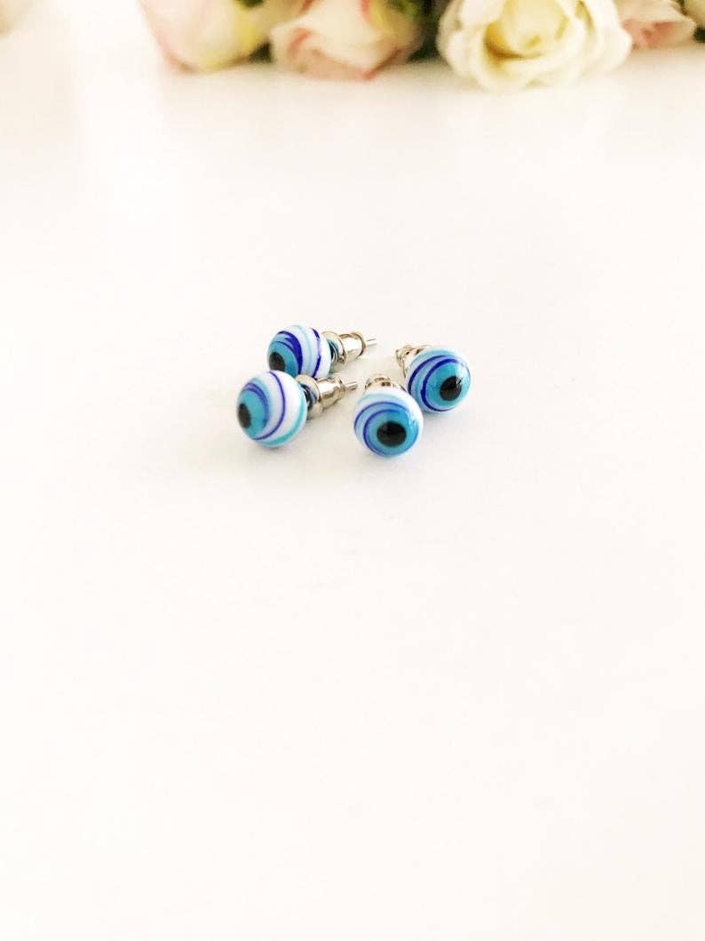 Evileyefavor - Wholesale Stud/Post Earrings - Eye Stud Earrings - Silver Finishing5