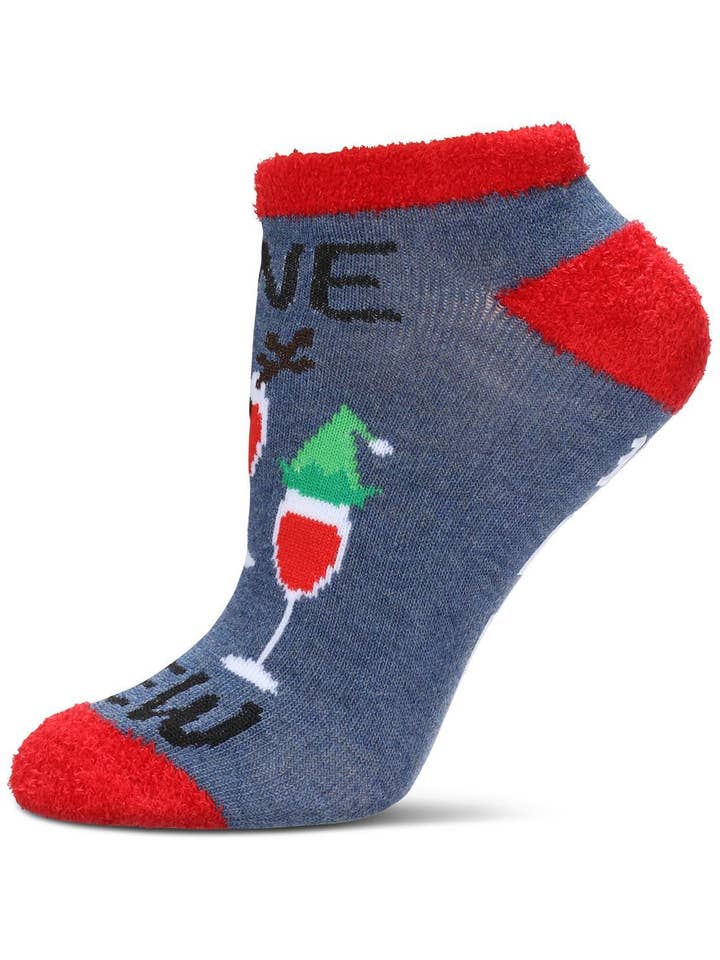 Women's Tis The Season To Wine Low-Cut Non-Skid Socks for wholesale by Infinity Classics International Inc.