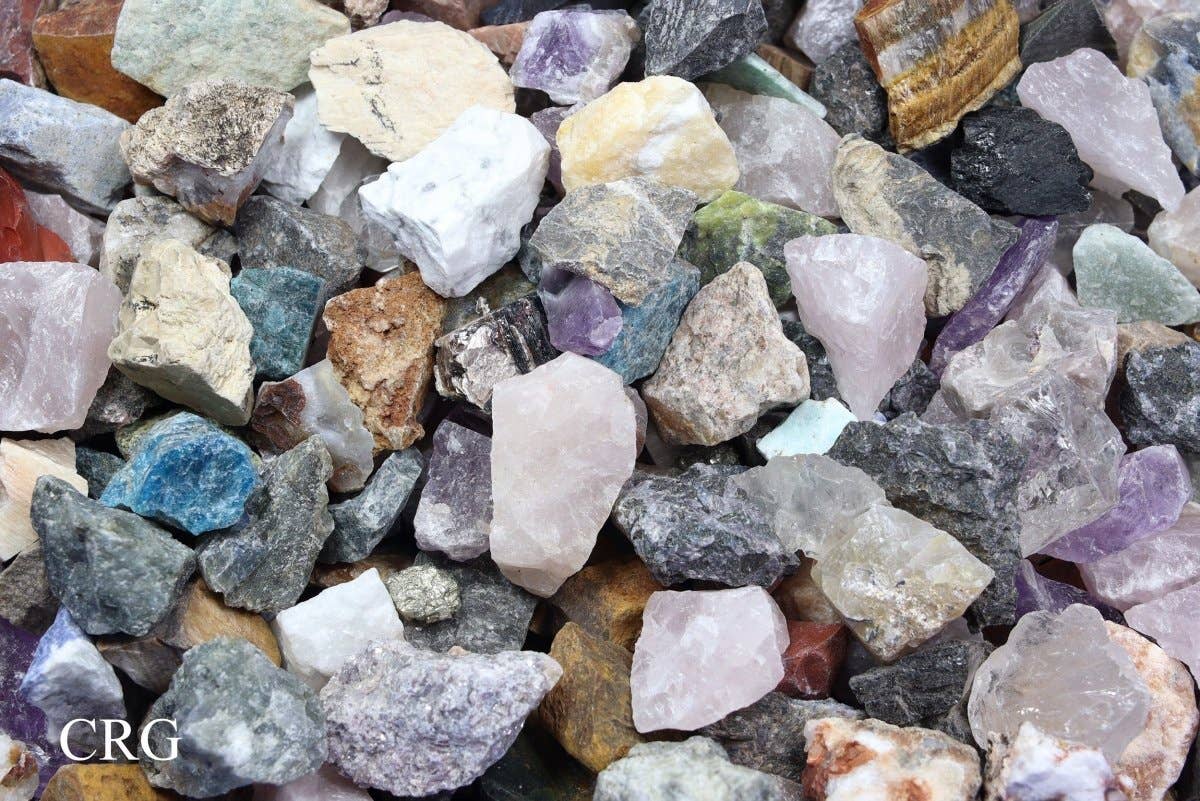 Crystal River Gems LLC - Wholesale Spiritual Stone/Crystal - Mixed Rough Stone (Mixed Sizes) Bulk Wholesale Lot Crystals Minerals0
