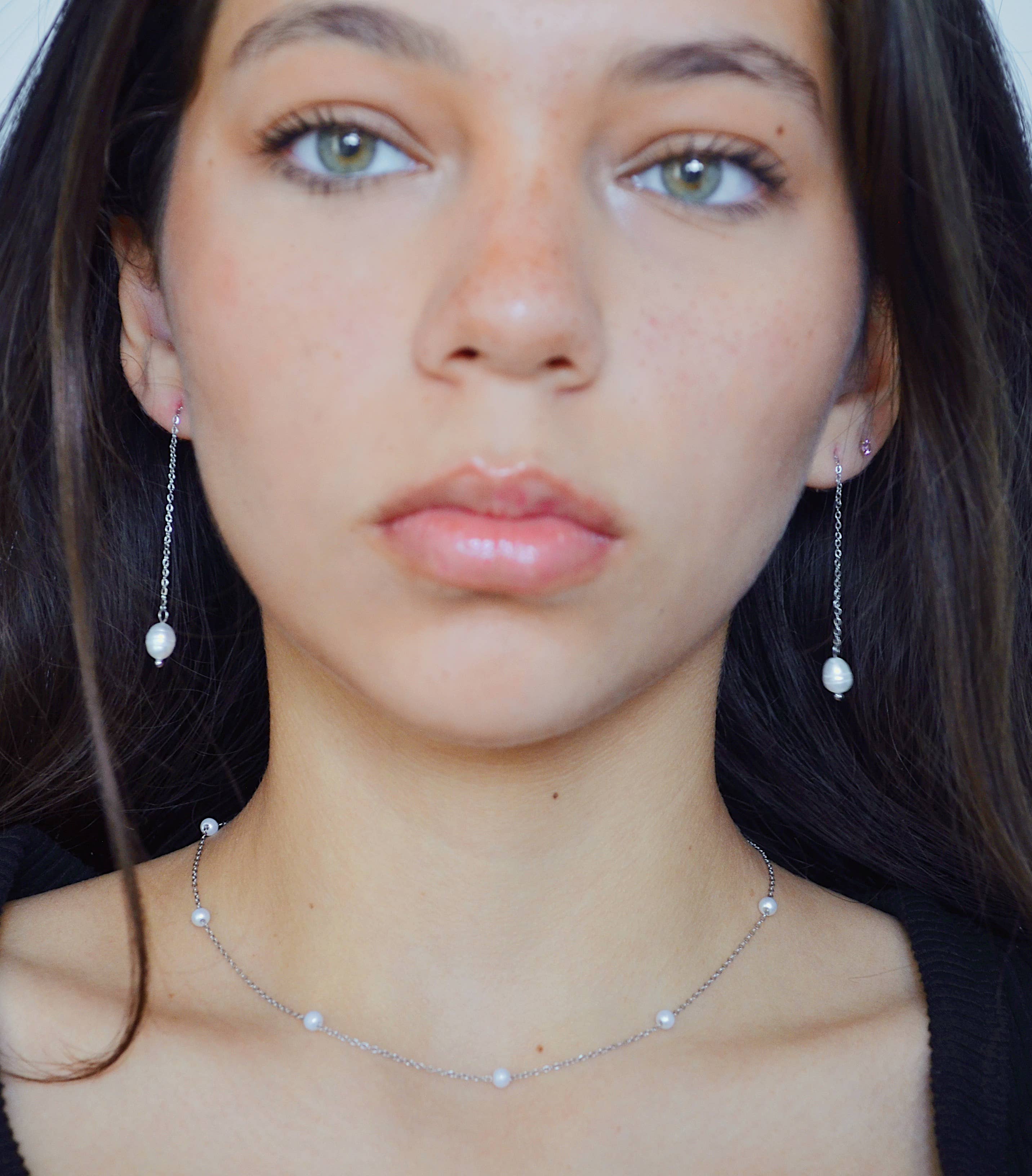 AzzaikJewelry - Wholesale Link & Chain Necklace - Minimalistic Pearl Chain Necklace6