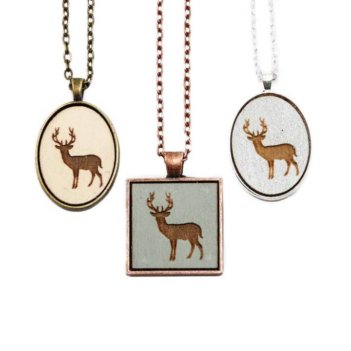 Small Cameo Pendant - Buck for wholesale by Once Again Sam