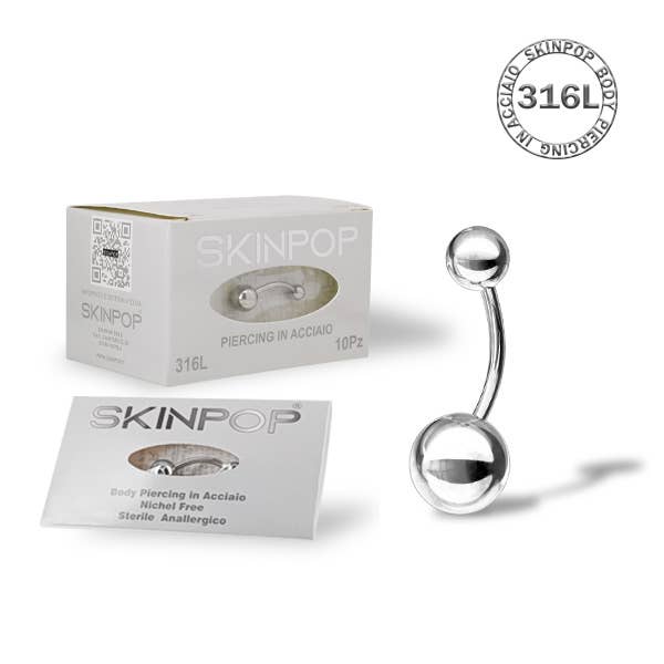 SKINPOP - Wholesale Nipple Ring - STERILE BANANA-NAVEL PIERCINGS FOR FIRST TIME0