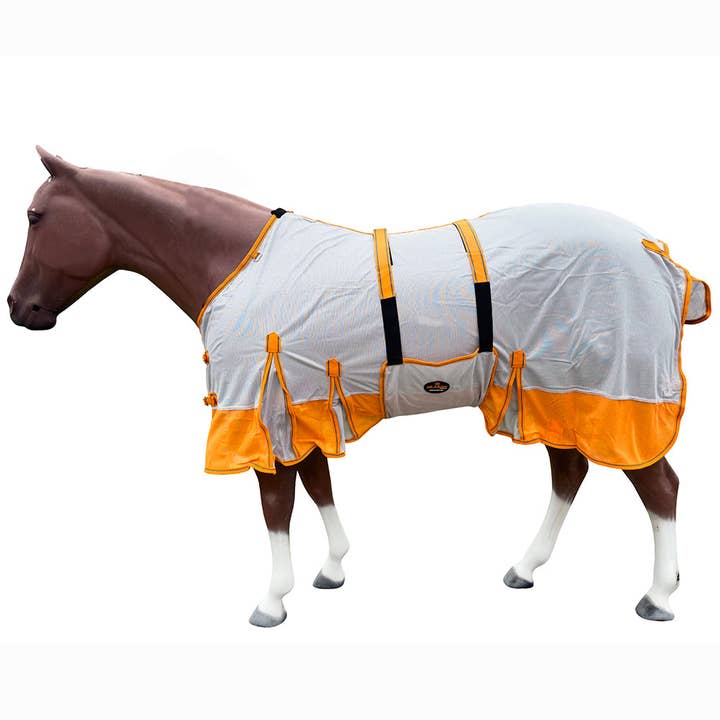HILASON - Vente Équipement d’équitation - HILASON Couverture Anti-Mouches pour Cheval - Protection UV en Maille Contre les Insectes et Moustiques pour l'Été et le Printemps | Couverture Anti-Mouches