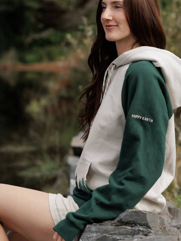Happy Earth - Wholesale Hoodie – Unisex - Fading Forest Hoodie5