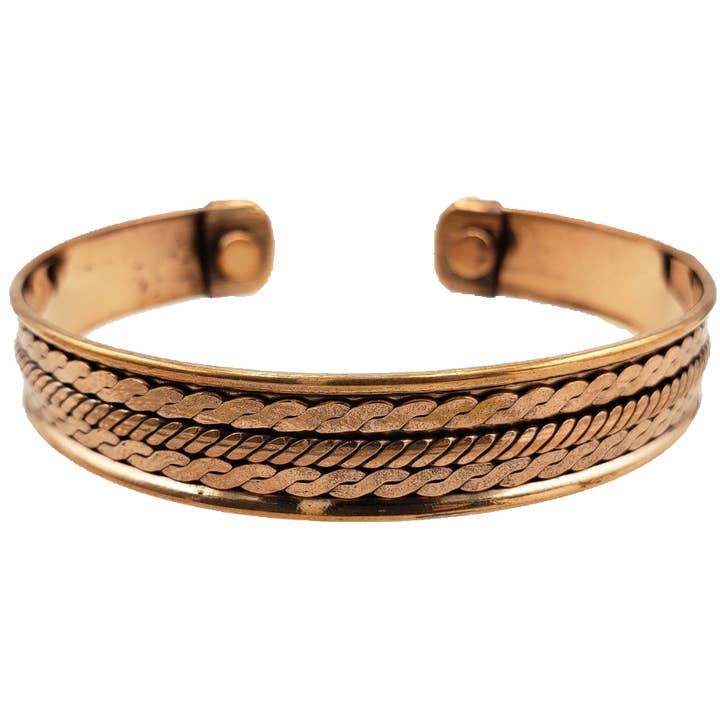 Treasure Jewelry - Wholesale Cuff Bracelet - Pure Copper Magnetic Bracelet Arthritis Pain Therapy7