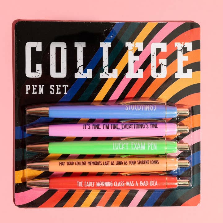 FUN CLUB - Wholesale Pen - College Pen Set (gifts, funny, school, pens, stationery)