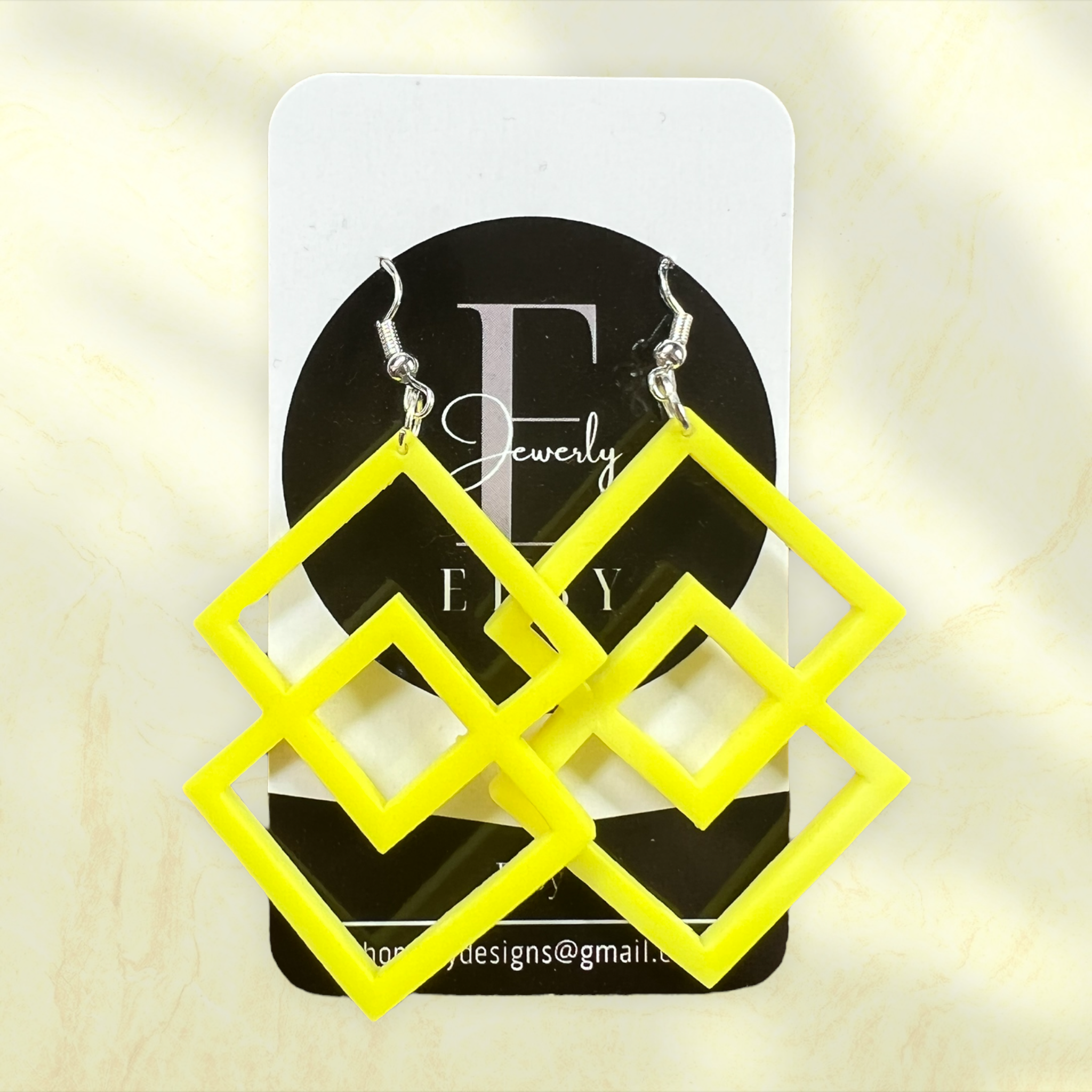 Elby Designs - Wholesale Dangle Earrings - Double Square Earrings4