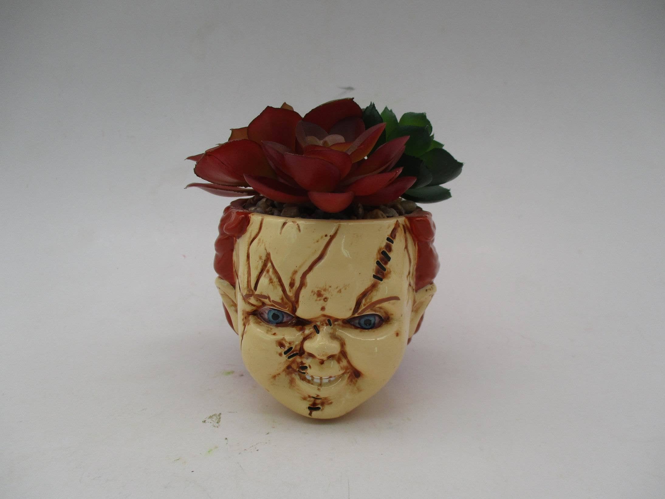 Silver Buffalo - Wholesale Planter Box - Chucky Face Mini Ceramic Planter1