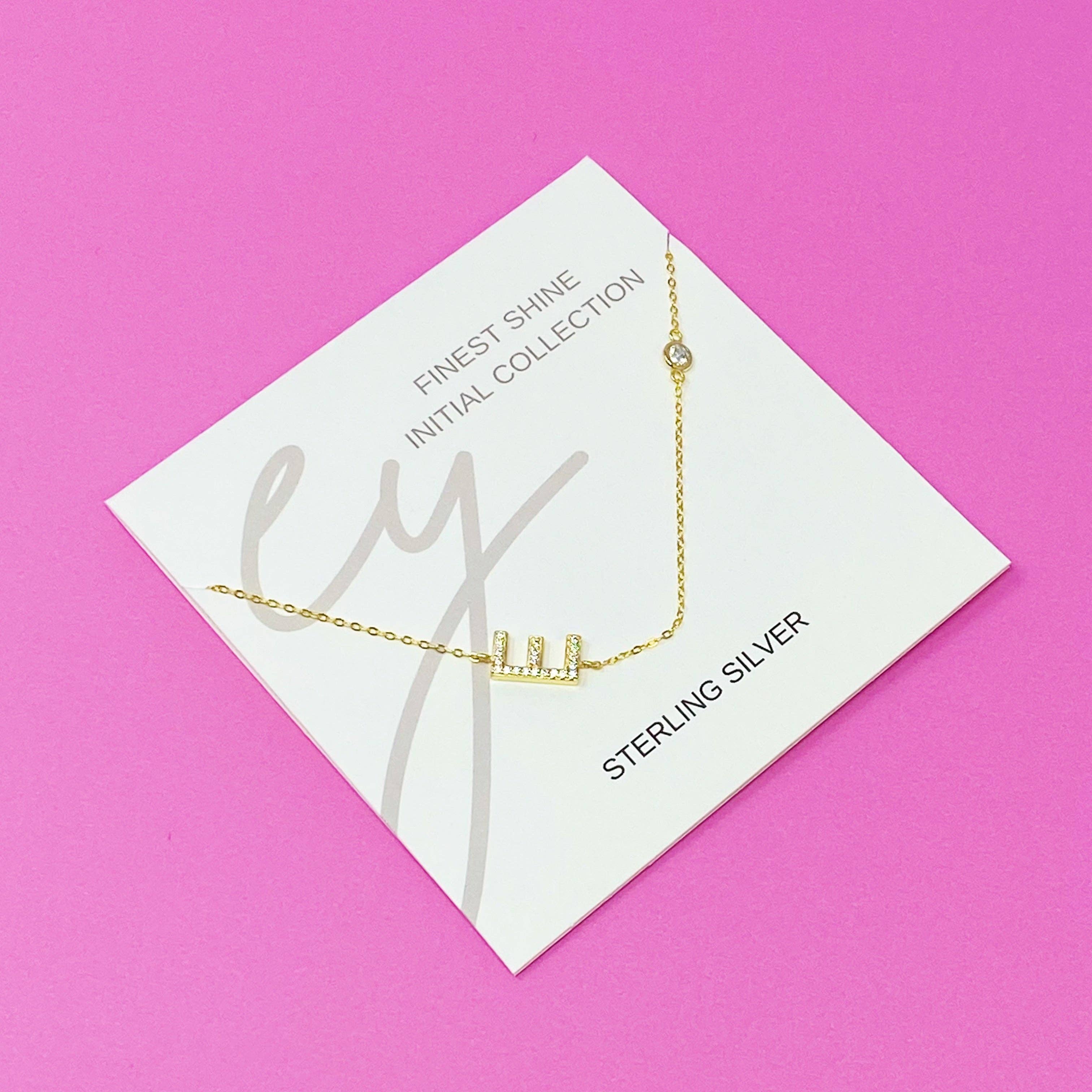 Ellison+Young - Wholesale Pendant/Charm Necklace - Finest Shine Initial Sterling Silver Necklace5