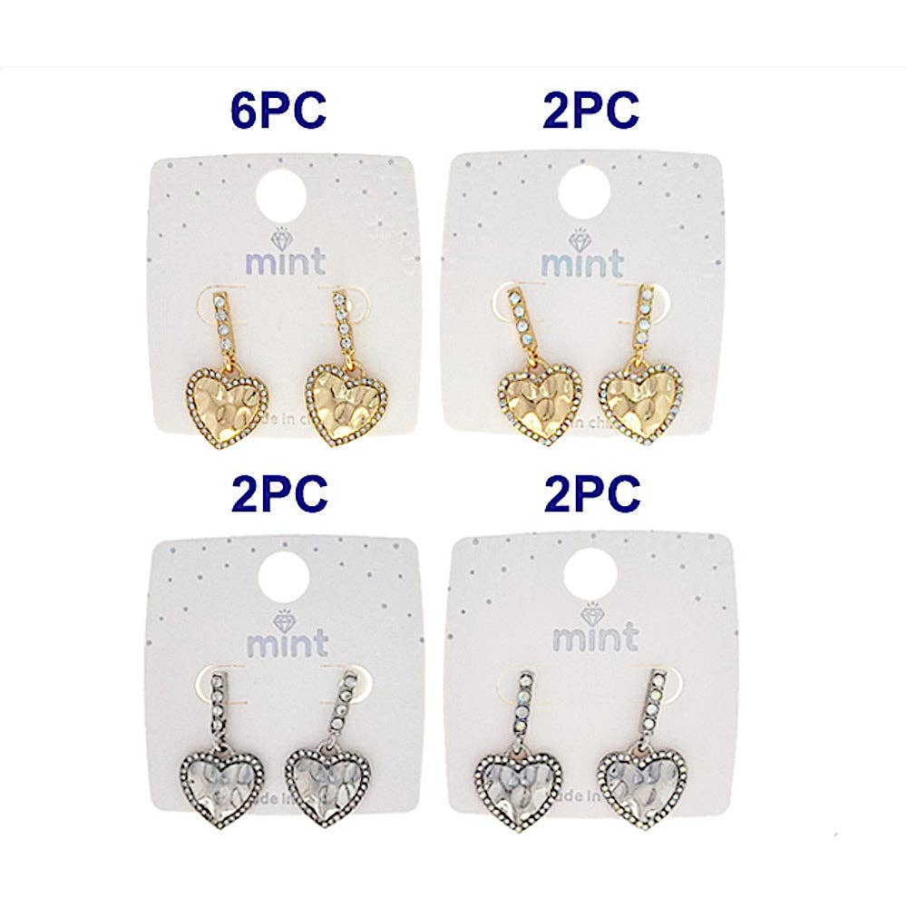 Atlas Fashion - Wholesale Dangle Earrings - Hammered Heart Earring1