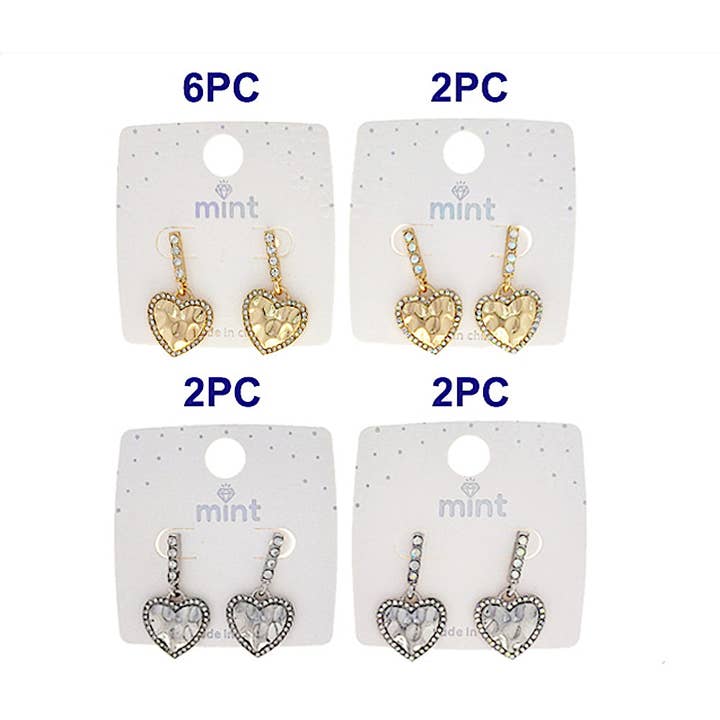 Atlas Fashion - Wholesale Dangle Earrings - Hammered Heart Earring1