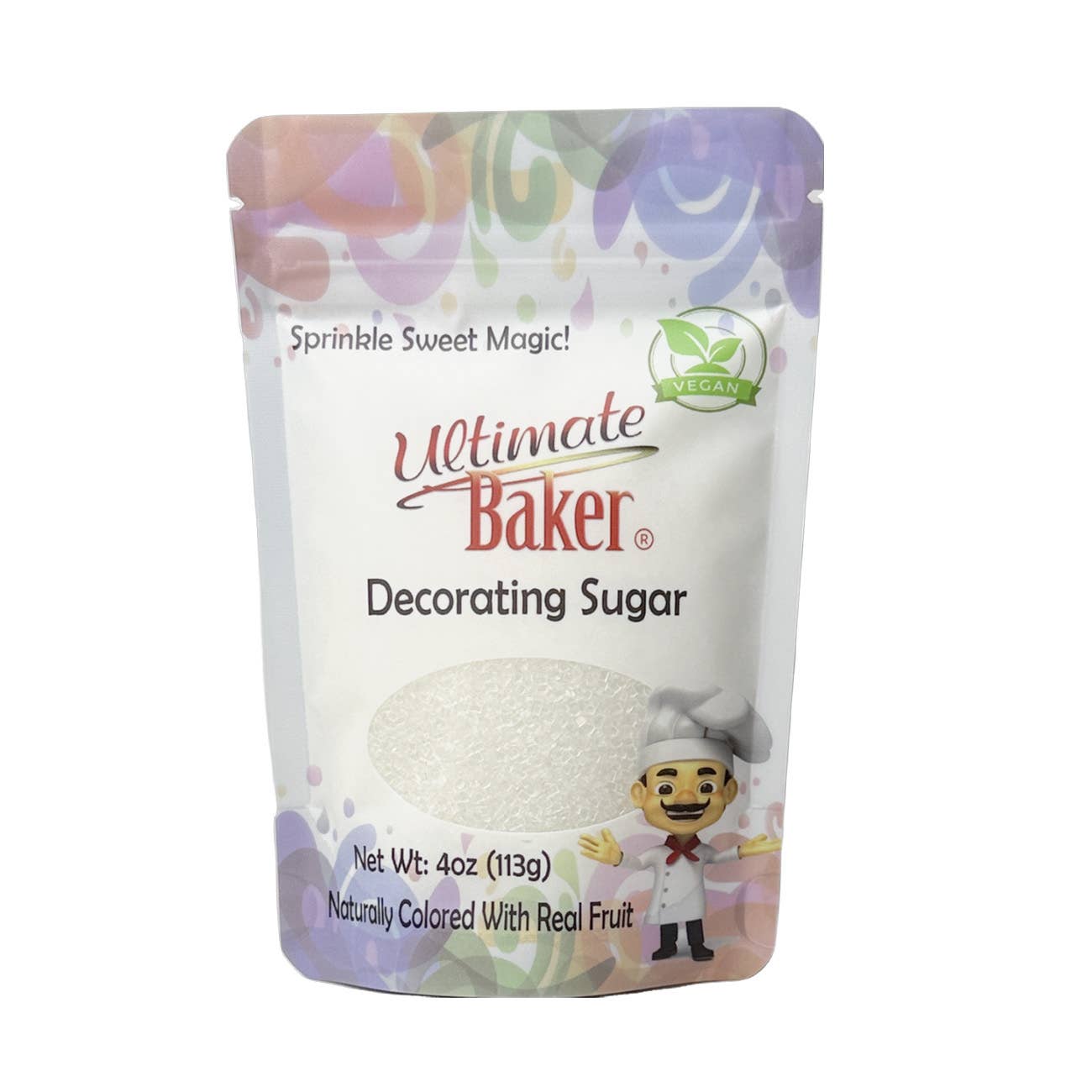 Ultimate Baker - Wholesale Sugar/Sweetener - Ultimate Baker Natural Decorating Sugar Pearl (1x4oz Bag)