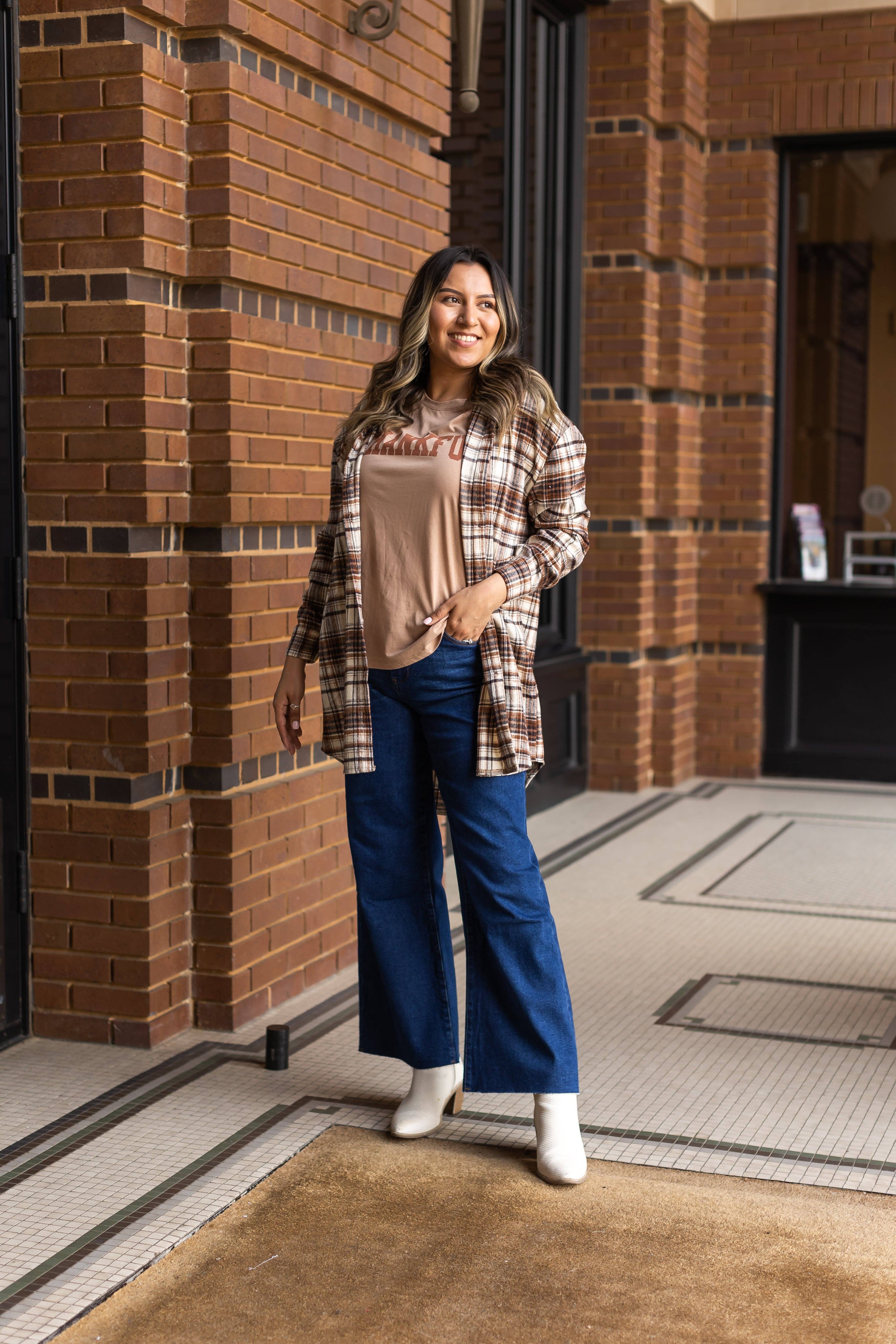 Marron Robe en flanelle Toasty Timber en vente sur Faire5