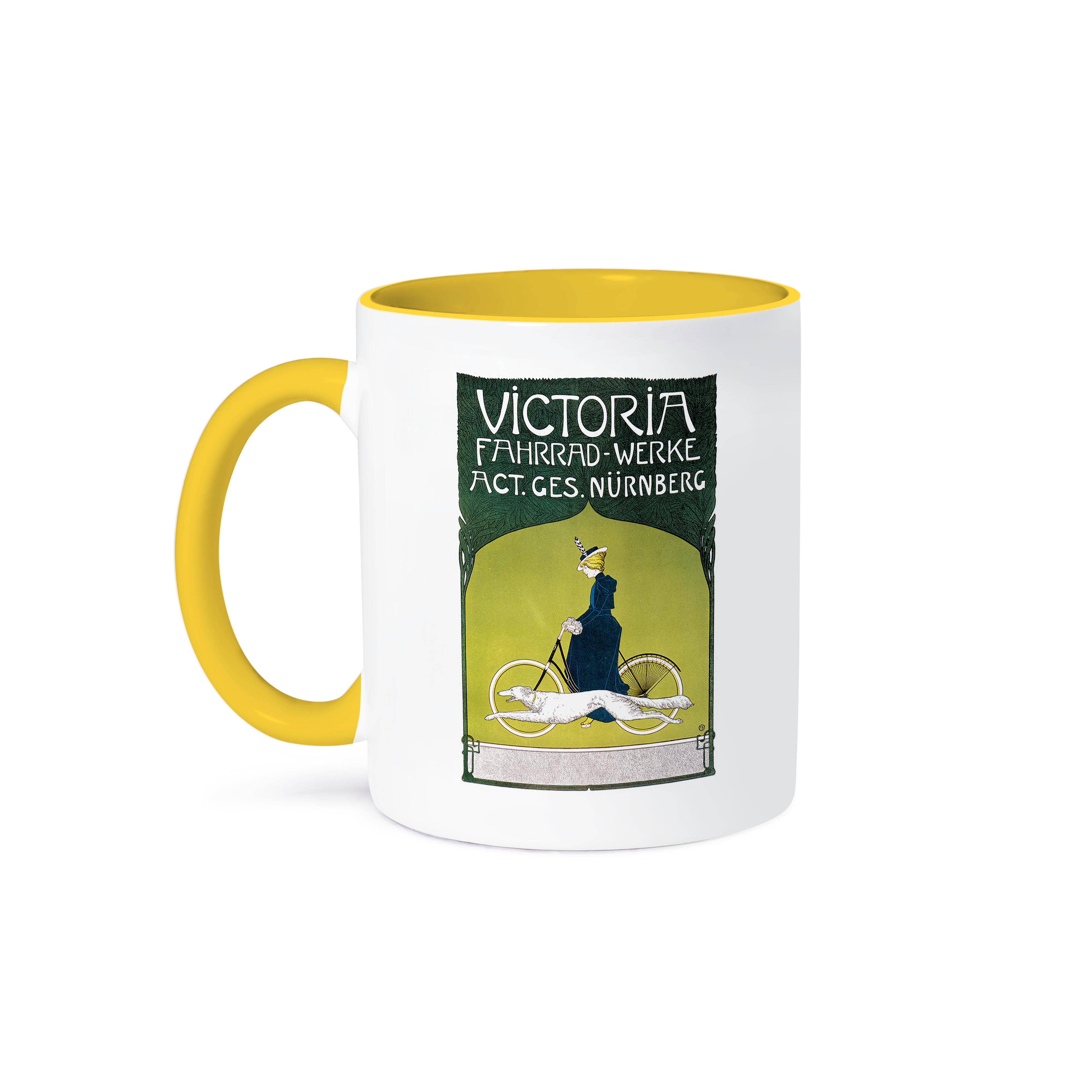 3dRose – wholesale Kaffekoppar – 3dRose, Vintage Art Nouveau Victoria Fahrrad-Werke Nürnberg Reklamaffisch, Mugg0