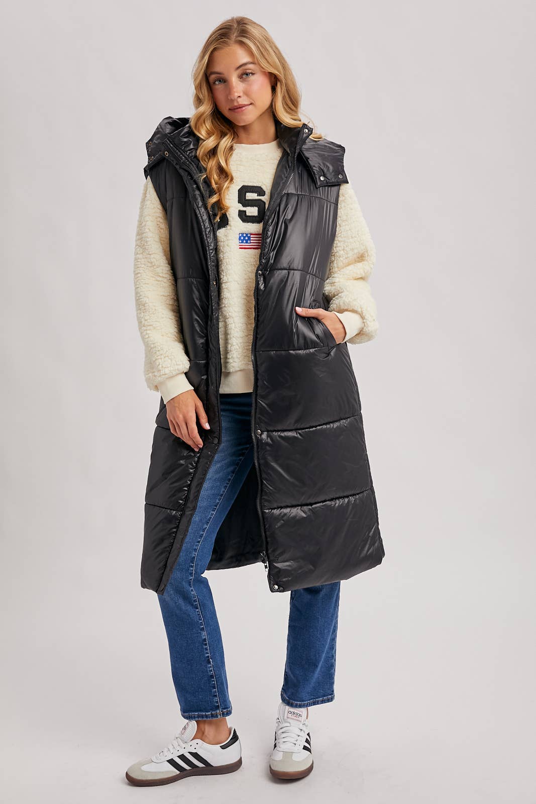 Bluivy – wholesale Väst - Dam – LÅNG LINJE BÄLTE PUFFER HUVA VÄST9