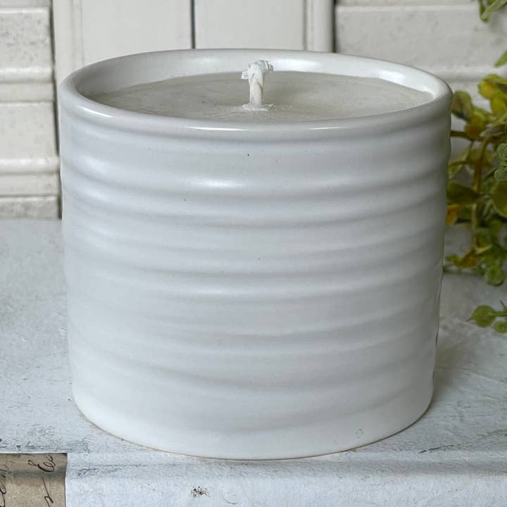 Cactus Blossom 8oz Soy Candle in Pottery for wholesale by 1858 Candle Co