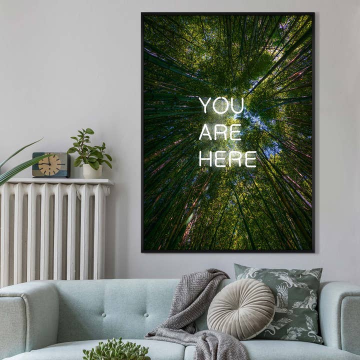 You Are Here Forest Neon Print for wholesale by Ink & Drop