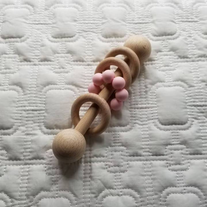 D & C TOYS - Wholesale Handheld Rattle - Baby - Silicone Wood Teething Rattle Toys1