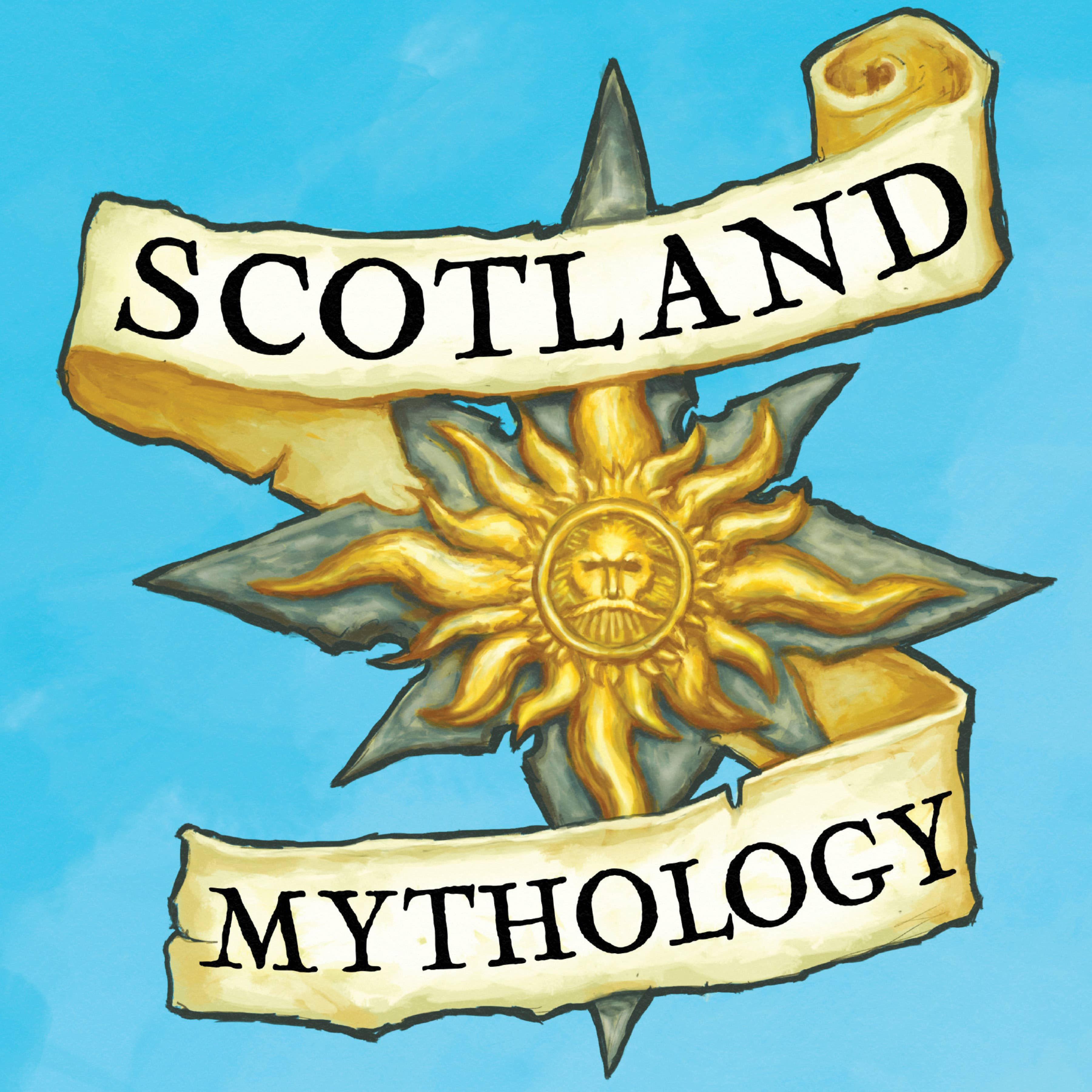 Printagonist – wholesale Art print – Scottish Mythology - Illustrated Map -  Mythical Beasts1