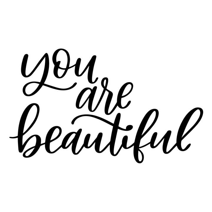 Adesivo con scritta «you are beautiful» per la vendita all'ingrosso da parte di Justine Ma Design
