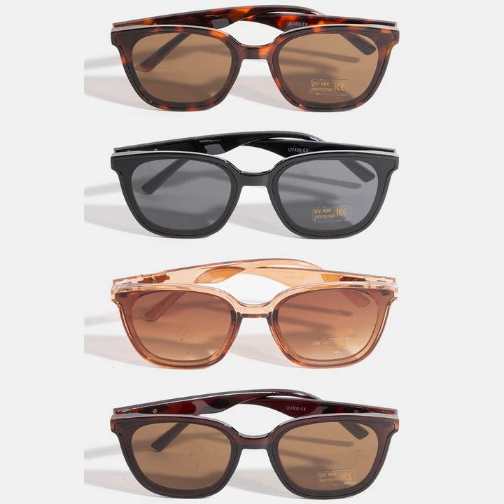 Simple Square Frame Sunglasses Set for wholesale by Collections by Fame Accessories