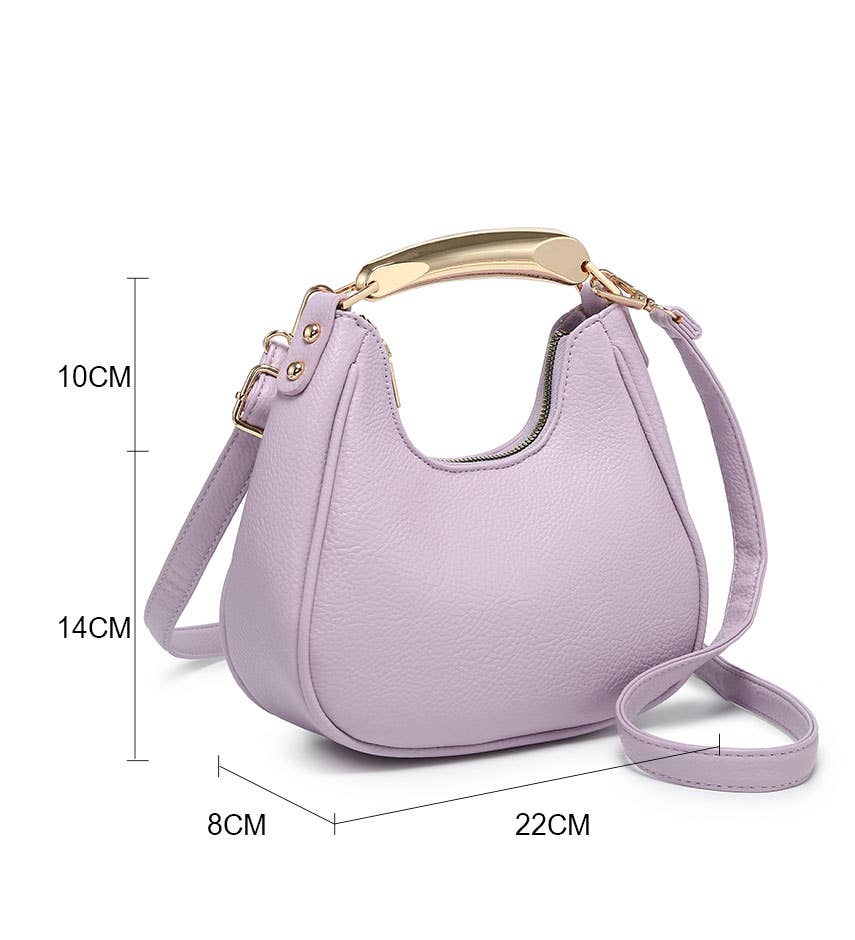 Papaya Fashion Ltd – wholesale Top handle bag – women's – B23052-Top Zip Closure Metal Handle Grab Bag15