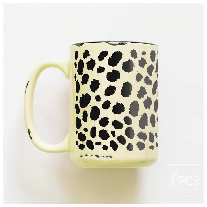 cheetah | ceramic mug for wholesale by Prairie Chick Prints