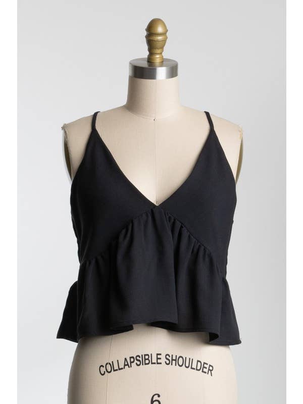 Final Touch - Wholesale Blouse - Women's - Baby Doll Racerback Crop Top - NT17395A1