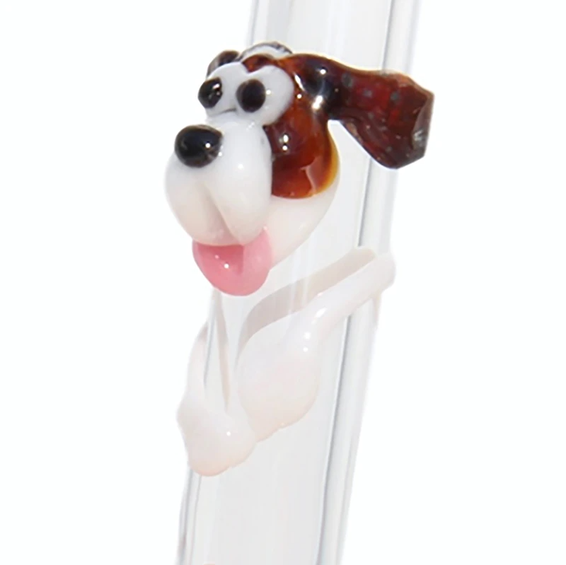 Glass Sipper Reusables Inc - Wholesale Rietjes - Max the Dog herbruikbare glazen drinkrietjes1