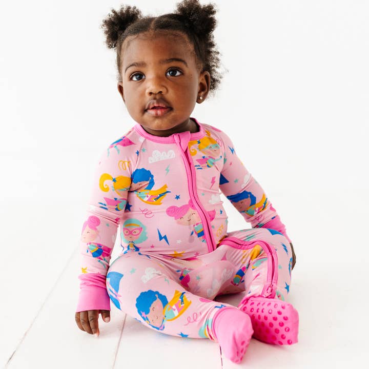 Cozy & Courageous Superhero Convertible Footie for wholesale by Kiki + Lulu