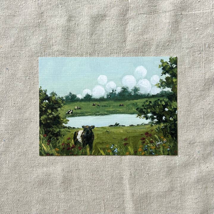 "Wild Meadows & Oreo Cows" Fine Art Print for wholesale by sophie wyatt studio.