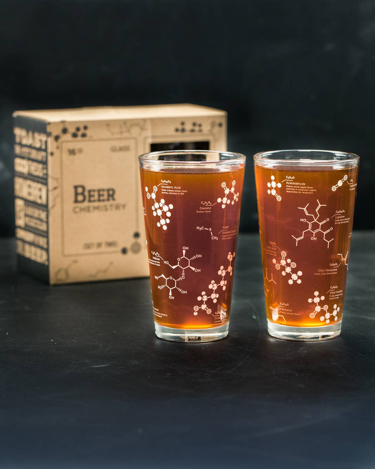 Cognitive Surplus - Wholesale Beer Glass/Mug - The Science of Beer Pint Glass Set (Case of 4 - 8 Pints)1