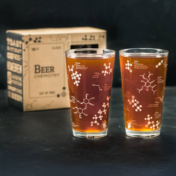 Cognitive Surplus - Wholesale Beer Glass/Mug - The Science of Beer Pint Glass Set (Case of 4 - 8 Pints)1