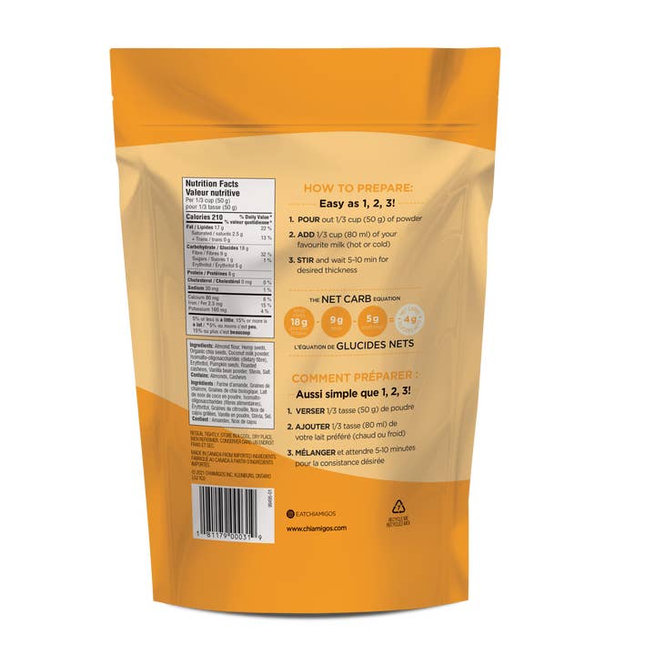 Chiamigos – Engroshandel Morgenmadsprodukt – Keto „Havregryn“ - Coconut Cashew3