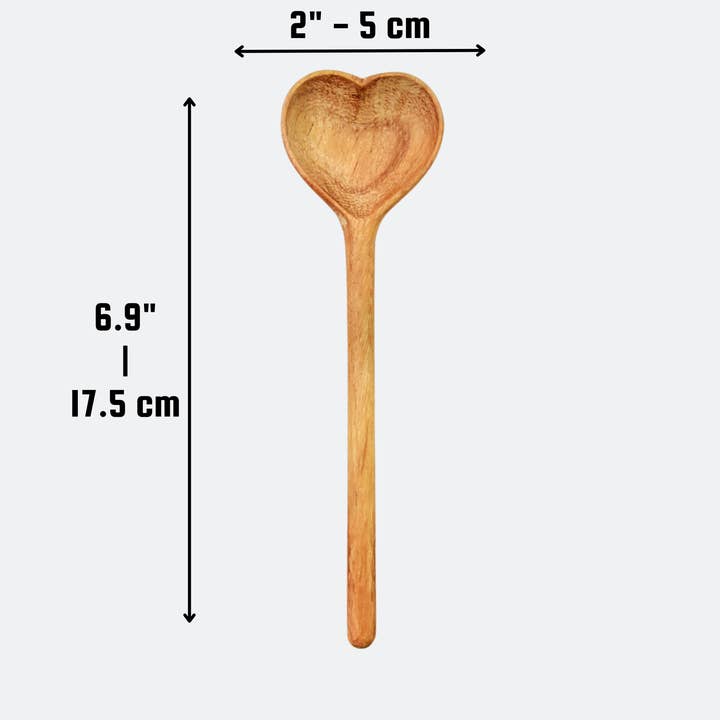 194 Craft House - Wholesale Kitchen Spoon - Bee Engraved Wooden Heart Spoon - Home Decor & Gifts1