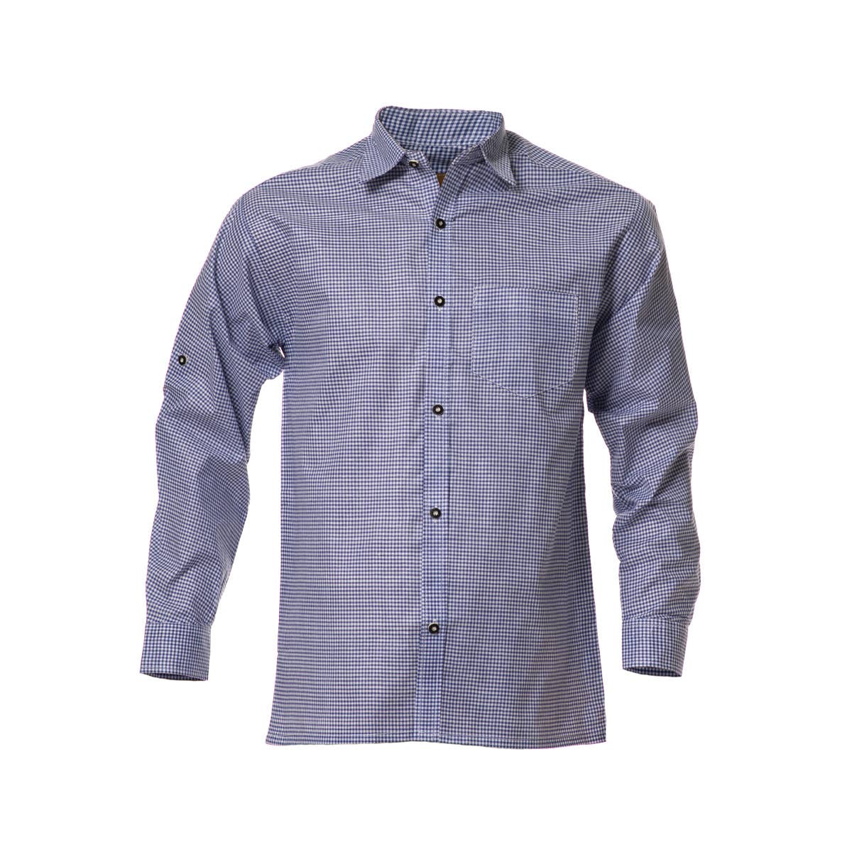 Partychimp – Camisa de botões - Homem por atacado – Trachtenshirt Oktoberfest Azul - Fato de Festa1