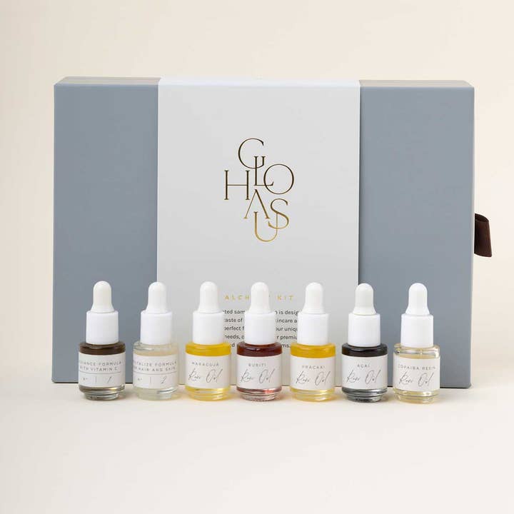 The Alchemy Kit: Our full collection in travel sizing for wholesale by THEGLOHAUS