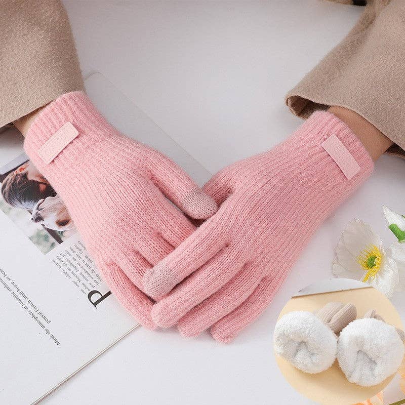 Ekartini - Wholesale Gloves - Women's - Thickened Double-Layer Touch Screen Knit Gloves4