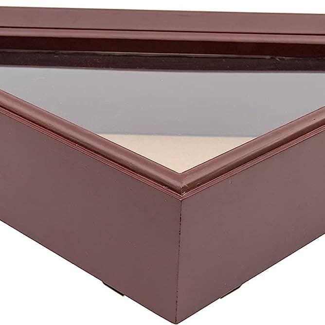 Decomil - Wholesale Display Case - 5x9 Flag Display Case Small Base Design - Cherry
