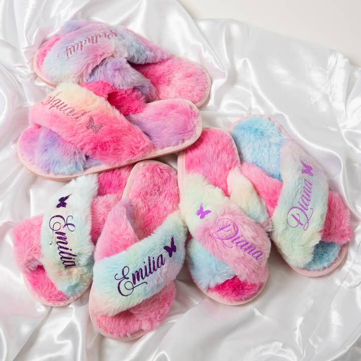 Sisters G Kids - Wholesale Slippers – Child - Kids Fluffy Cross Slippers 13