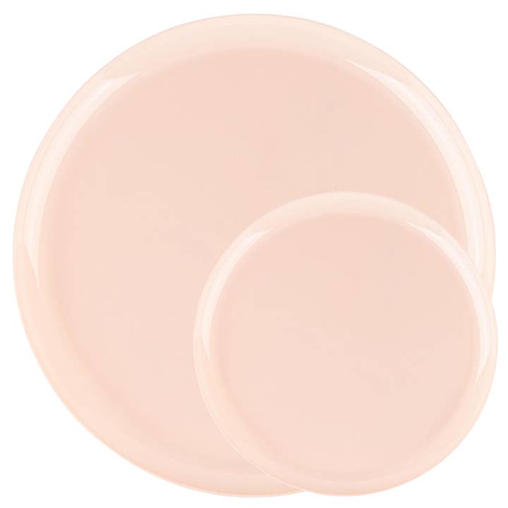 EcoQuality - Wholesale Disposable Plate - Tableware Disposable Pink Plastic Plates Dinner Party Edge1