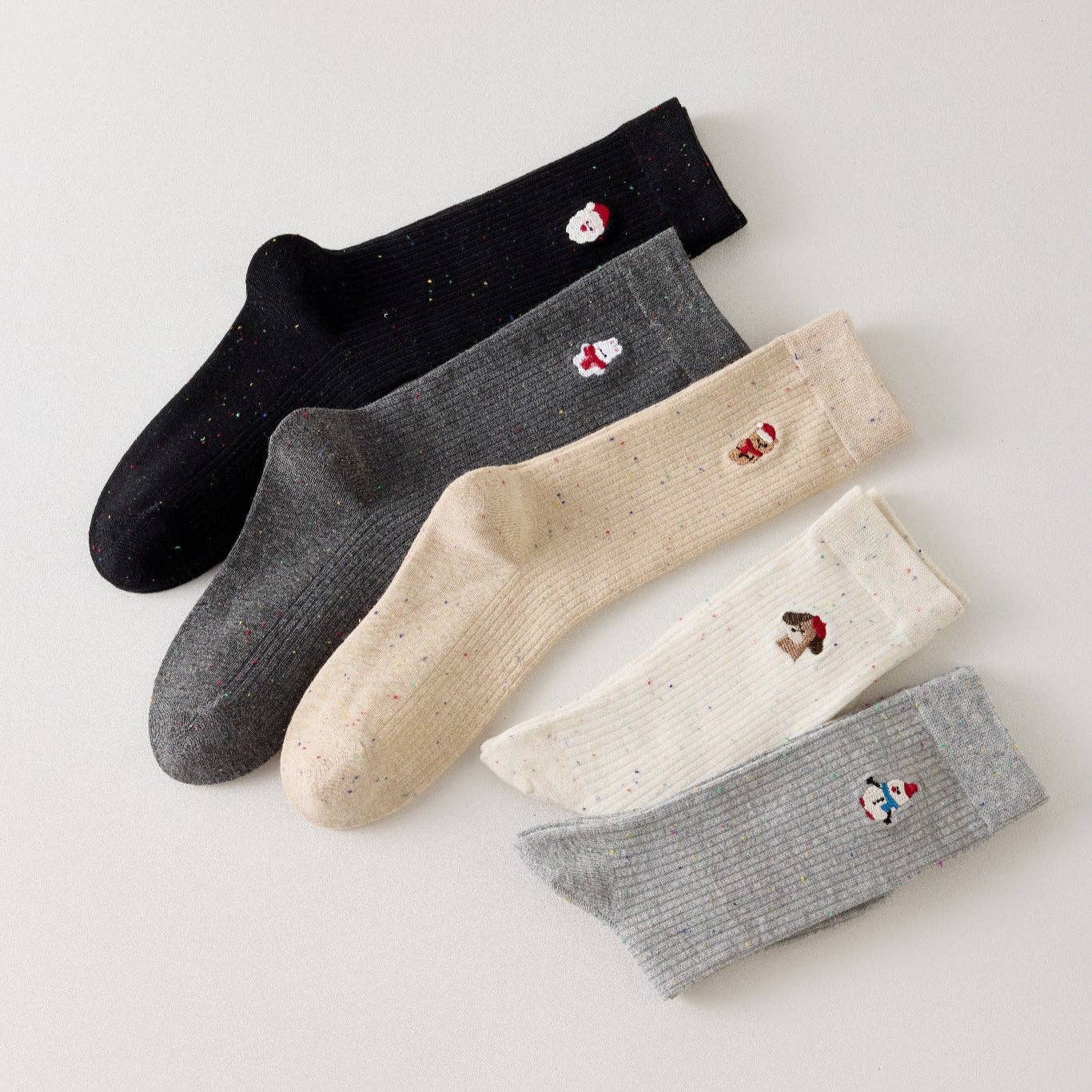 multicoloured Set of 5 Women's Christmas Character Socks I 35-41 for wholesale on Faire5