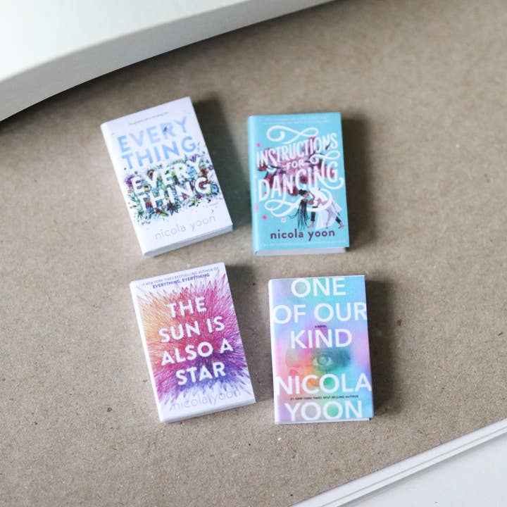 The Sticker Shop - Wholesale Decorative Figurine - Handmade MINI Nicola Yoon Books (set of 4 mini books)1