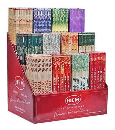 GREENROOTS USA LLC - Wholesale Incense - 8 Sticks Hem Square Incense Display Set - 300 Packs