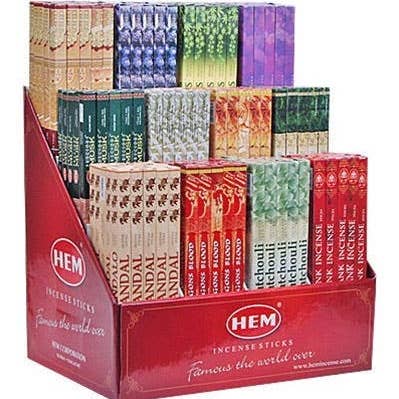 GREENROOTS USA LLC - Wholesale Incense - 8 Sticks Hem Square Incense Display Set - 300 Packs0