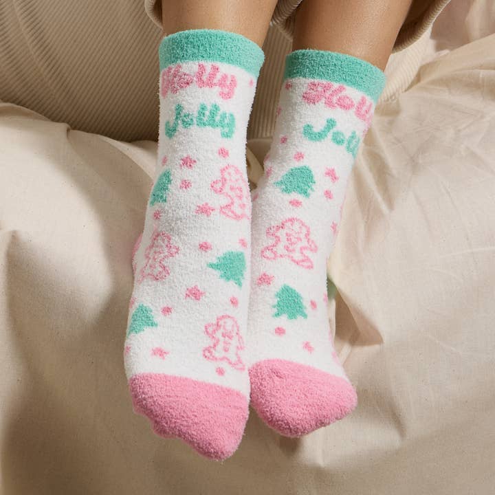 Assorted Holiday Fuzzy Socks Gift Set – 4 Pairs for Christmas Gift for wholesale on Faire6