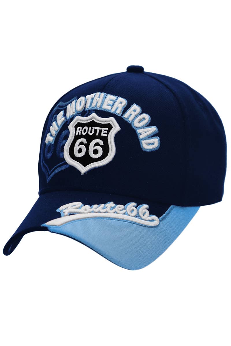 Cap Zone - Wholesale Baseball Cap - Women's - Route 66 The Mother Road Arc Logo Acrylic Baseball Cap6