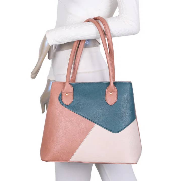 Soft Vegan Leather Multi Color Tote Bag Shoulder Bag 9318 for wholesale by Superbia