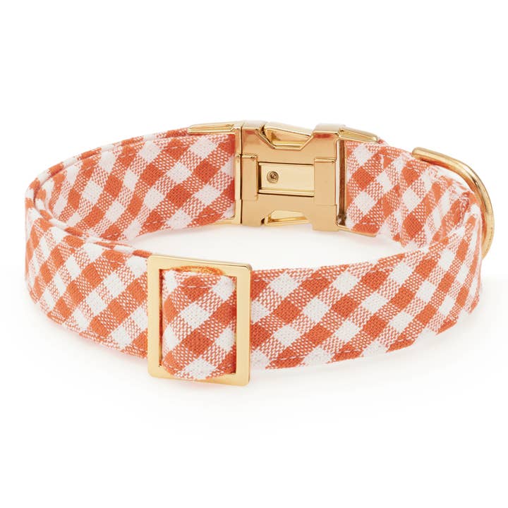 The Foggy Dog - Wholesale Pet Collar - Dog - Cider Gingham Dog Collar1